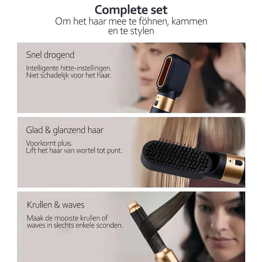 5 en 1 Plancha y Moldeador de Pelo con Tecnología de Iones para un Cabello Brillante para un Cabello Más Suave y Brillante