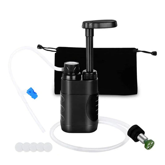 Filtro De Agua Para Exteriores - Purificador De Agua Portátil Para Camping Con Bomba De Mano