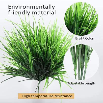 Planta de Hierba de Trigo Artificial Hecha de Plástico - Césped Decorativo para Jardín , Hogar y Uso Al Aire Libre
