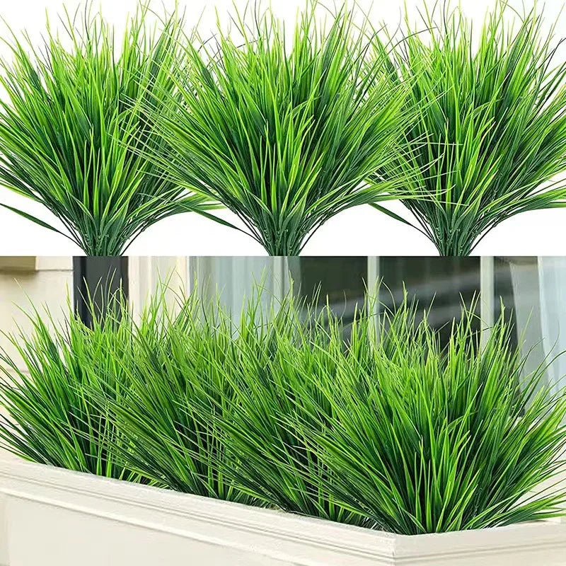 Planta de Hierba de Trigo Artificial Hecha de Plástico - Césped Decorativo para Jardín , Hogar y Uso Al Aire Libre
