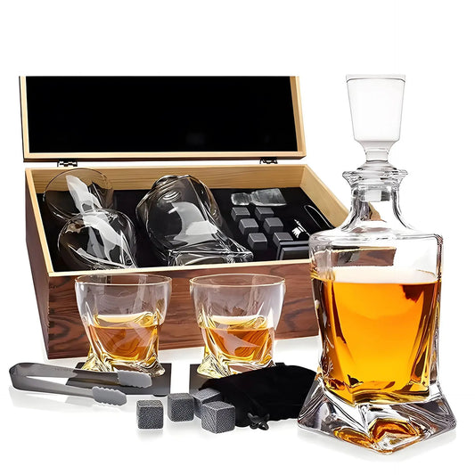 Exclusivo Juego de Whisky de Cristal con Jarra y Vasos