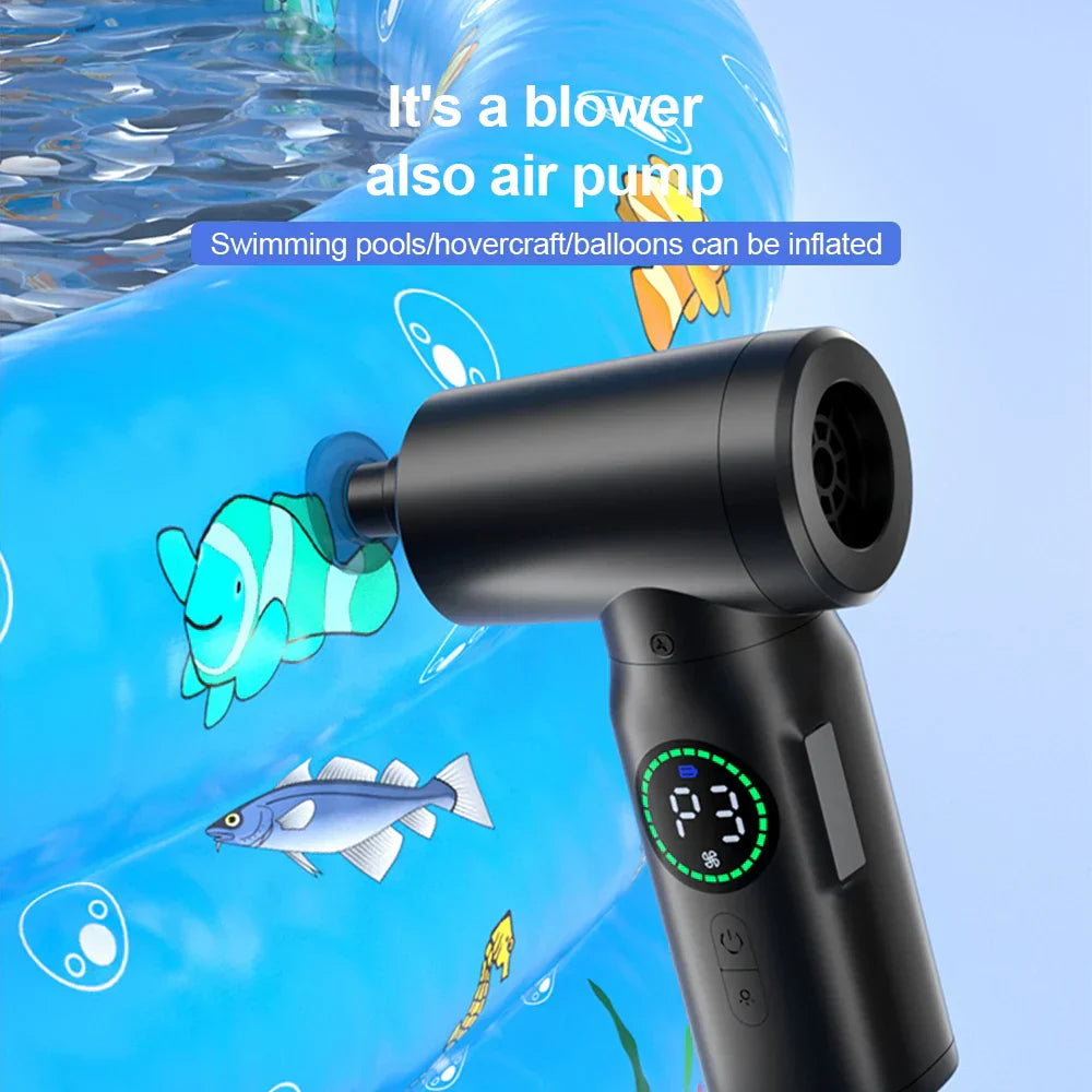 Aspirador y Soplador Portátil 2 en 1 con Aire Comprimido y Luz Led ( 7500mah )