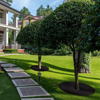 Disco Para Árboles De Vellón Antihierba - Alfombra Transpirable De Protección De Raíces Para Jardín Y Plantas