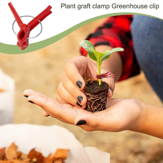 Pinzas de Injerto de Plástico para Plantas de Jardín - Ideales para Hortalizas y el Cuidado de las Plantas