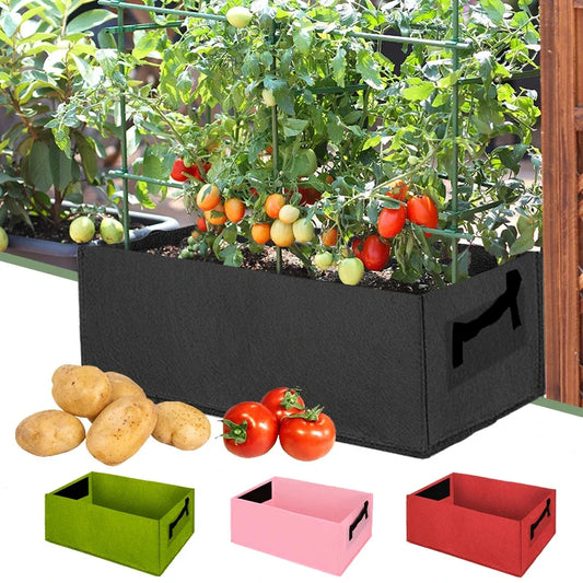 Caja De Fieltro Plegable Para Guardar Plantas Con Asas