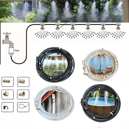Sistema De Riego Para El Jardín - Kit De Riego Por Goteo Con Rociador Ajustable Y Accesorios