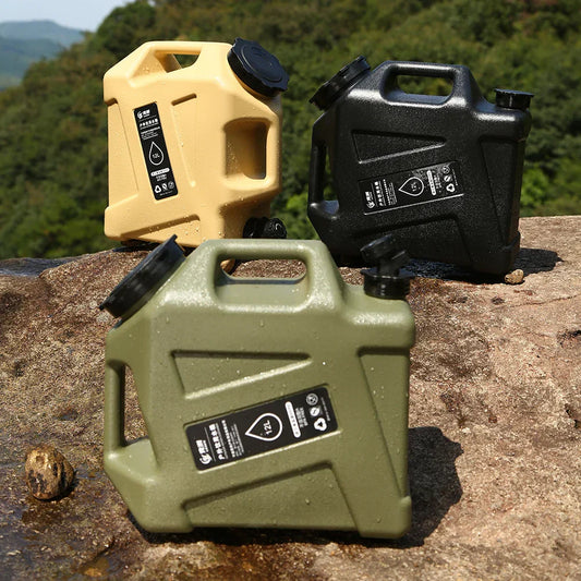 Contenedor De Agua Portátil De 12 Litros Con Grifo De Vaciado - Bidón Robusto Para Exteriores Y Camping