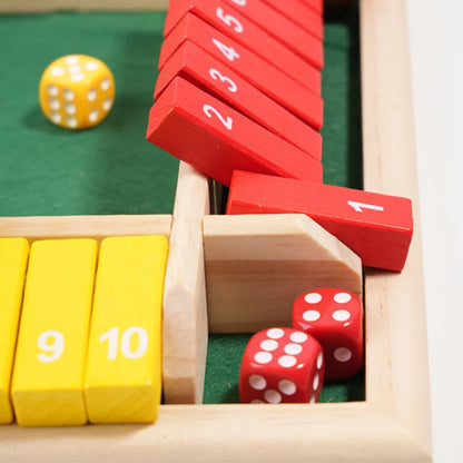 Juego familiar Shut The Box – Set para 4 Jugadores