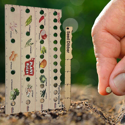 Regla De Madera Para Plantar - Herramienta Multifuncional Para Medir Semillas En El Jardín Regla De Madera Para Plantar - Herramienta Multifuncional Para Medir Semillas En El Jardín