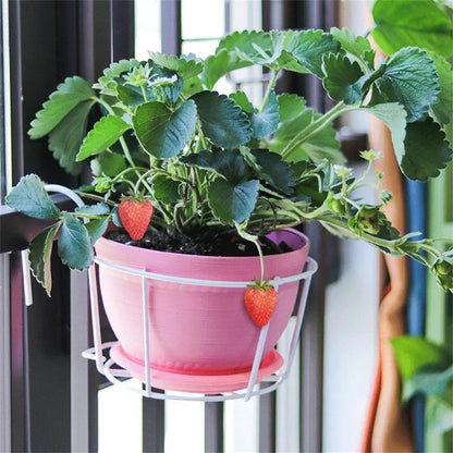 Práctico Macetero con Robusto Armazón Metálico para Balcones y Patios para Balcones y Patios