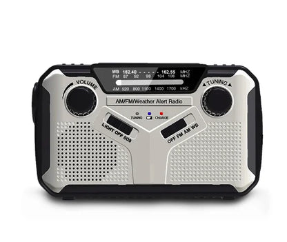 Radio De Emergencia Con Manivela Y Solar - Radio Dínamo Portátil Con Power Bank Y Linterna LED