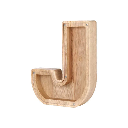 Hucha De Madera Con Forma De Alfabeto Y Ventana Transparente Para Ahorrar Con Estilo