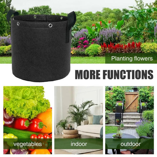 Bolsa de Fieltro para Plantas con Asas de Transporte - Transpirable y Duradera para Plantas y Flores de Jardín