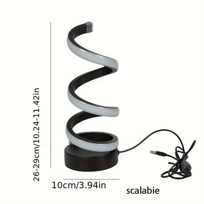 Moderna Lámpara De Sobremesa Led En Espiral Lámpara De Sobremesa Led En Espiral