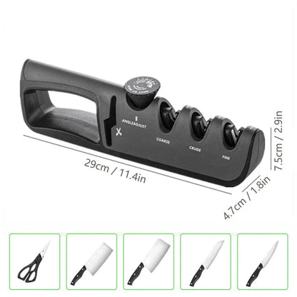 Afilador De Cuchillos Multifuncional 4 En 1 - Afilador Profesional ( 1 + 1 De Regalo )