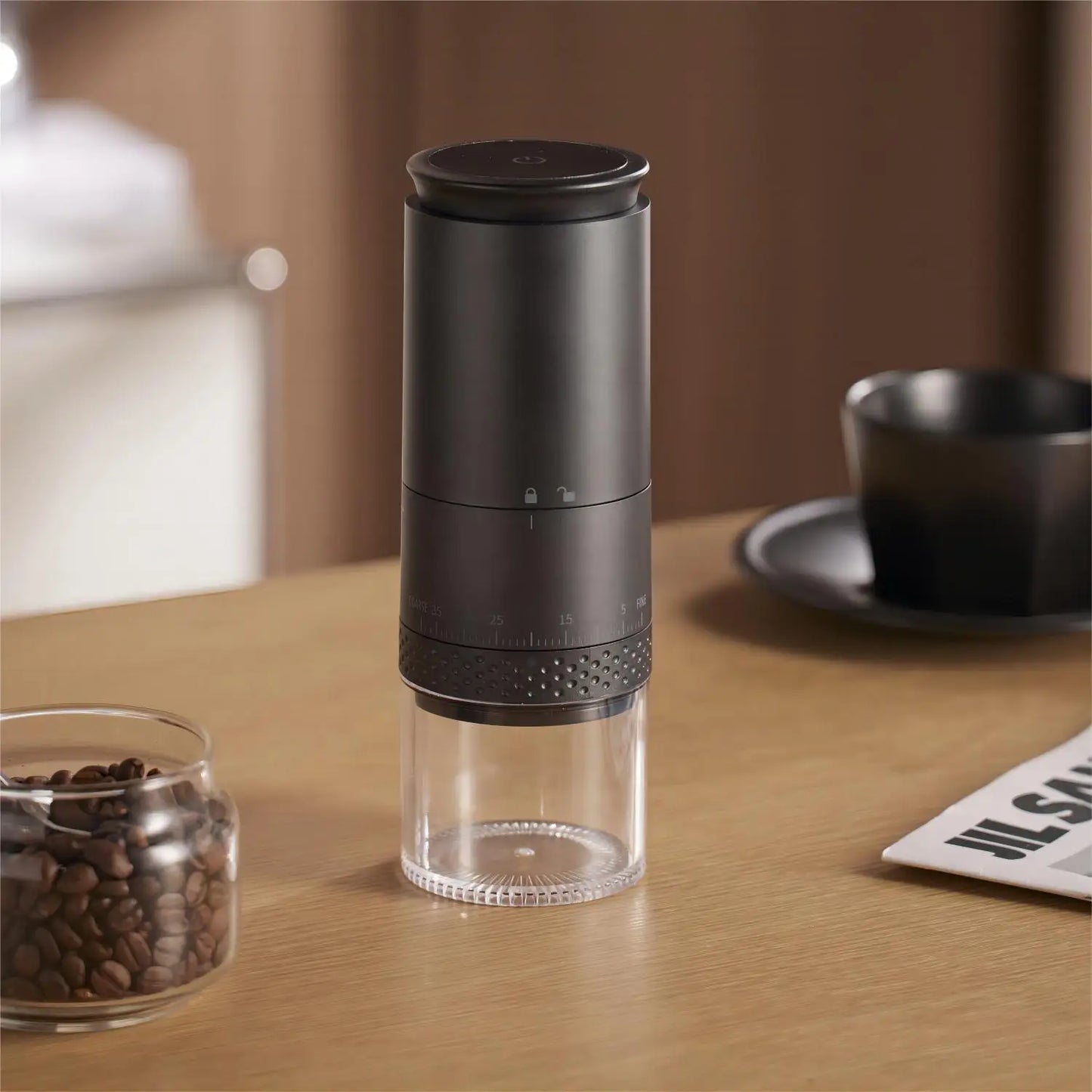 Molinillo De Café Eléctrico Portátil Con Molido Ajustable