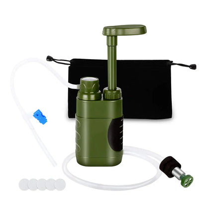 Filtro De Agua Para Exteriores - Purificador De Agua Portátil Para Camping Con Bomba De Mano