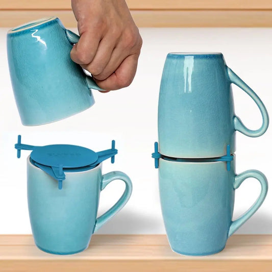 Prácticos Platos Apilables para Tazas y Vasos Juego de 3