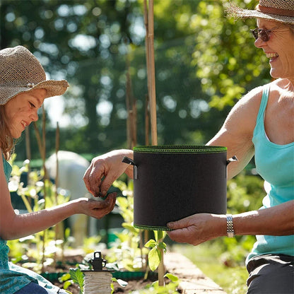 Saco De Lana Para Plantas - Robusto Contenedor De Jardín Con Asas Para Plantas