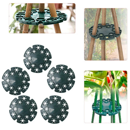 Anillo de Soporte para Plantas para Cañas de Bambú - Soporte Trepador Estable para Tomates y Plantas Trepadoras