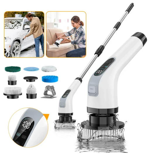 Cepillo de Limpieza Eléctrico Inalámbrico con 7 Accesorios Intercambiables