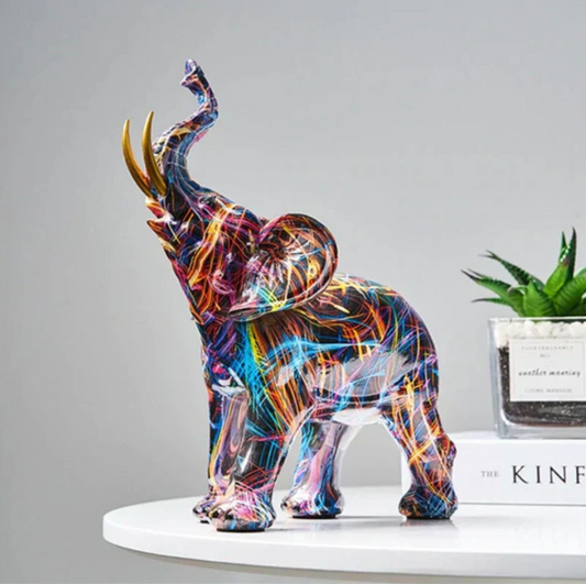 Coloreada Estatua de Elefante