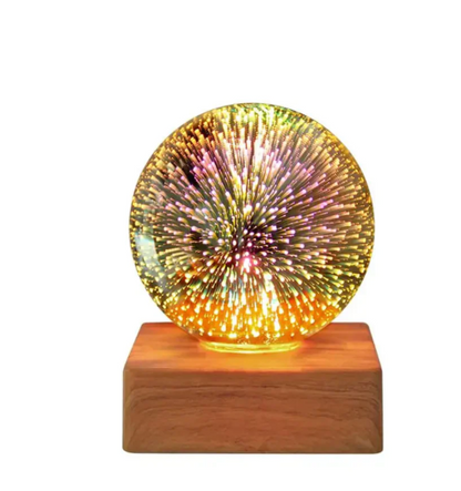 Lámpara de Bola de Cristal de Fuegos Artificiales en 3d