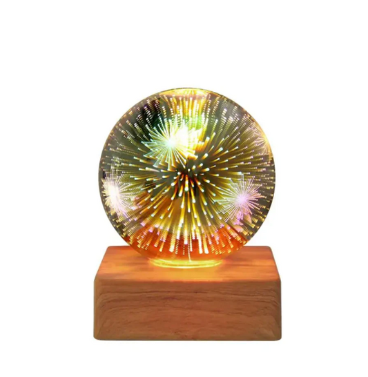 Lámpara de Bola de Cristal de Fuegos Artificiales en 3d