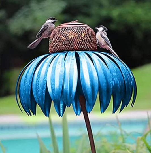 Comedero para Pájaros con Diseño de Flores Cuidado con los Pájaros