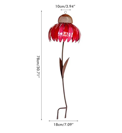 Comedero para Pájaros con Diseño de Flores Cuidado con los Pájaros