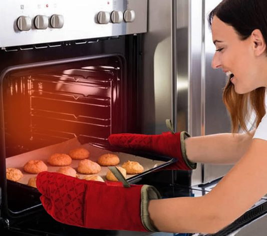 Juego de 6 Piezas de Guantes y Manoplas para Horno Resistentes Al Calor
