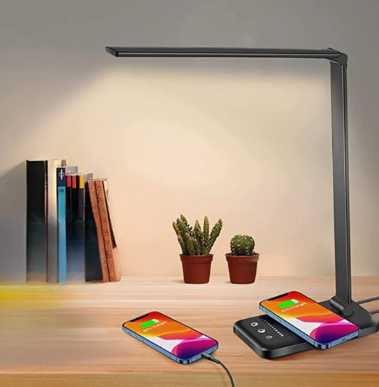 Lámpara de Sobremesa Led Regulable Contemporánea con Función de Carga