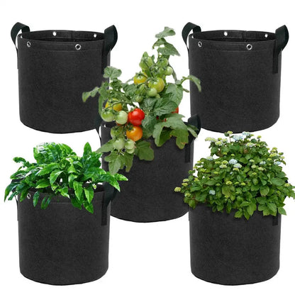 Bolsa de Fieltro para Plantas con Asas de Transporte - Transpirable y Duradera para Plantas y Flores de Jardín