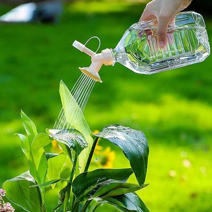 Boquilla Pulverizadora de Botella con Doble Tapón 2 en 1 - Mini Cabezal Pulverizador para Riego de Jardines