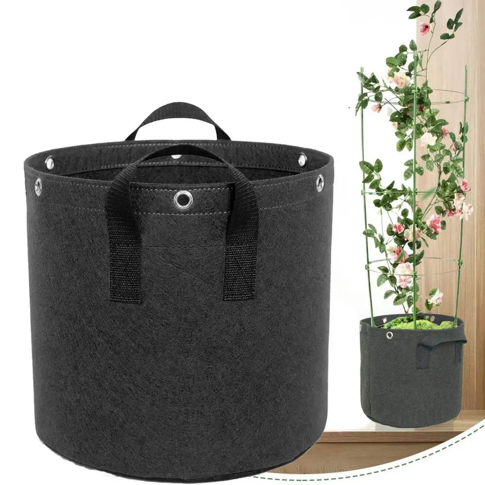 Bolsa de Fieltro para Plantas con Asas de Transporte - Transpirable y Duradera para Plantas y Flores de Jardín