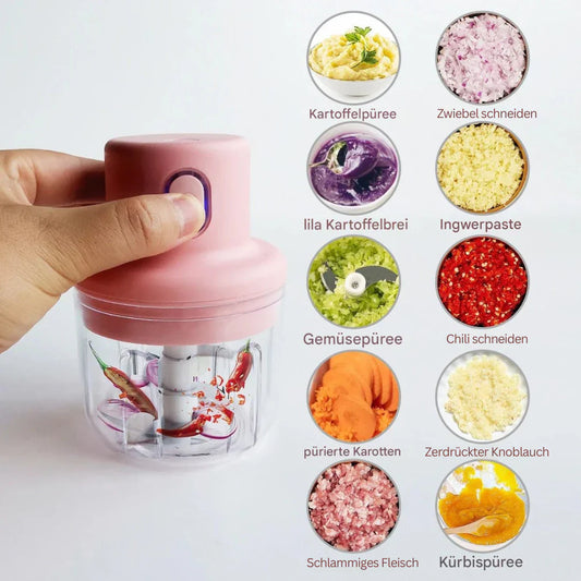 Picadora De Alimentos Inalámbrica - Mini Picadora Compacta Para Especias Y Verduras