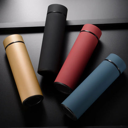 Frasco Aislante Con Indicador Digital De Temperatura - Taza Termo De Acero Inoxidable Para Bebidas Frías Y Calientes