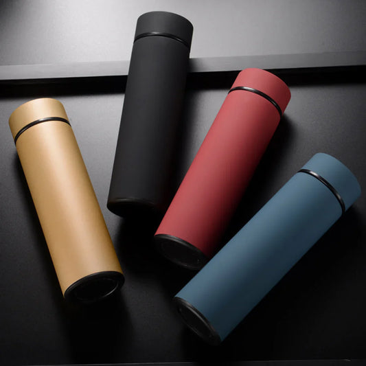 Frasco Aislante Con Indicador Digital De Temperatura - Taza Termo De Acero Inoxidable Para Bebidas Frías Y Calientes