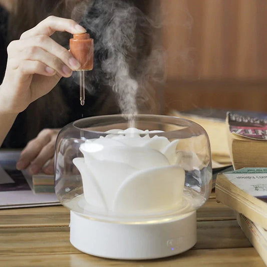 Humidificador De Aromaterapia - Elegante Difusor Ultrasónico Con Led Y Función De Aceite Perfumado Difusor Ultrasónico Con Led Y Función De Aceite Perfumado