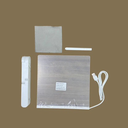 Pizarra de dibujo de escritura con LED para niños | Superficie reutilizable con luz para notas creativas, arte y aprendizaje
