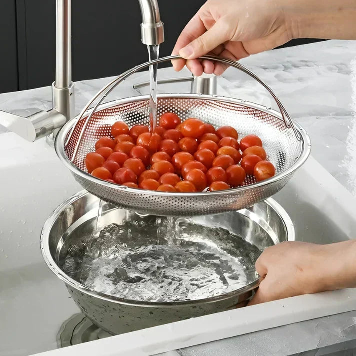 Cesto De Acero Inoxidable Para Cocinar Al Vapor - Escurridor Y Escurridor Plegable Para La Cocina Prepárate Para Cocinar Al Vapor