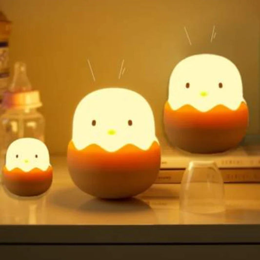 Lámpara De Noche Kuiken Para Niños - Simpática Lámpara Led Con Diseño De Huevo Para La Habitación De Los Niños