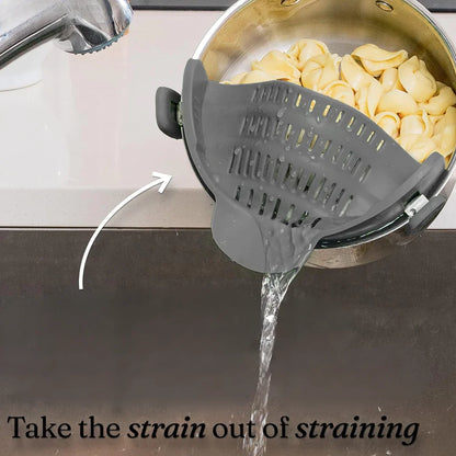 Colador De Silicona Con Pinza - Bandeja De Goteo Resistente Al Calor Para Alimentos Colador De Silicona Con Pinza