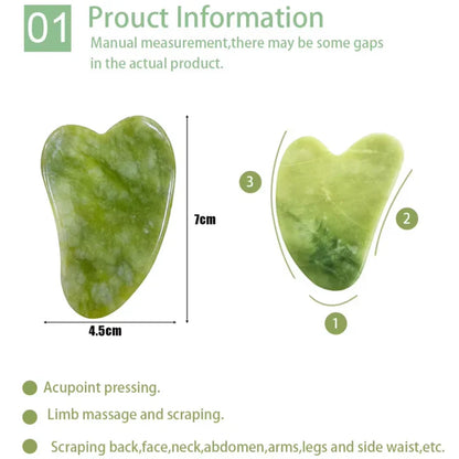 Set Gua Sha y Rodillo de Jade Instant Glow para una Piel Radiante y una Relajación Natural