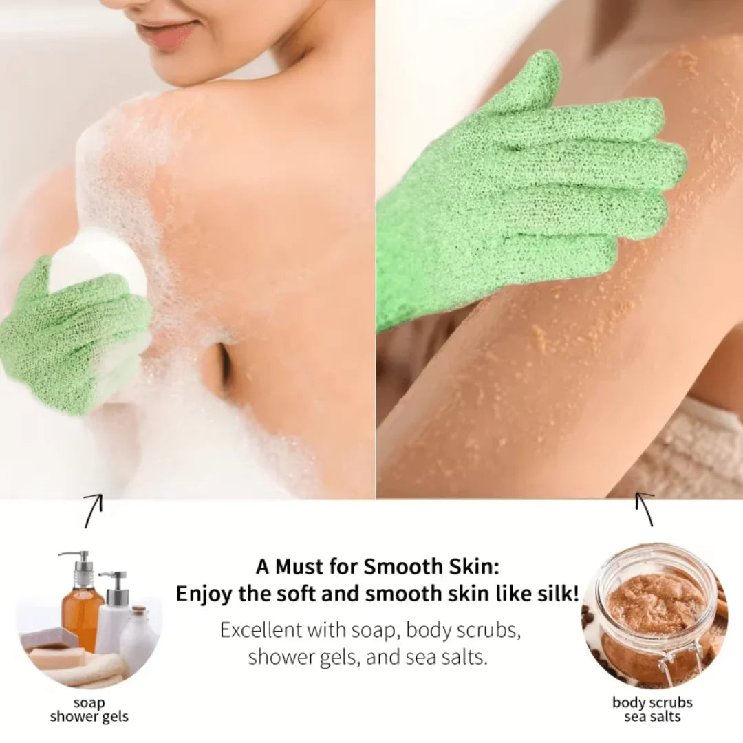 Guantes de Baño Exfoliantes - Set de 2