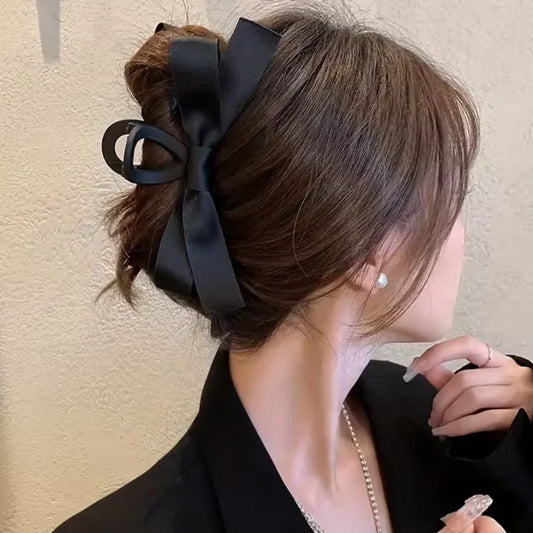 Grandes Pinzas para el Pelo con Lazos de Satén