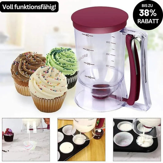Dispensador De Masa Con Escala Medidora Y Boquilla Para Magdalenas Y Tartas