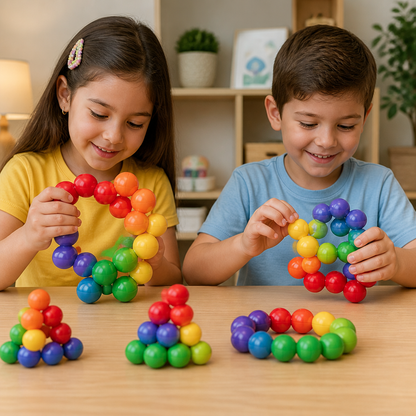 Set de construcción 3D con bolas de colores – juguete educativo creativo para niños que desarrolla la motricidad fina