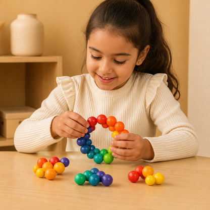 Set de construcción 3D con bolas de colores – juguete educativo creativo para niños que desarrolla la motricidad fina