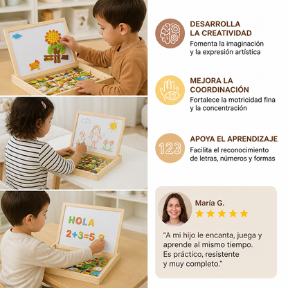 Pizarra de Dibujo Montessori 2 en 1